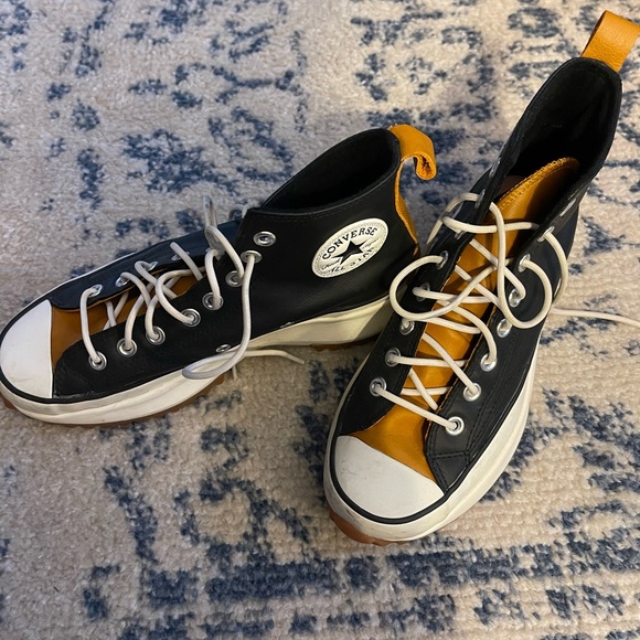 Black platform leather converse - Run star hike - Picture 2 of 11